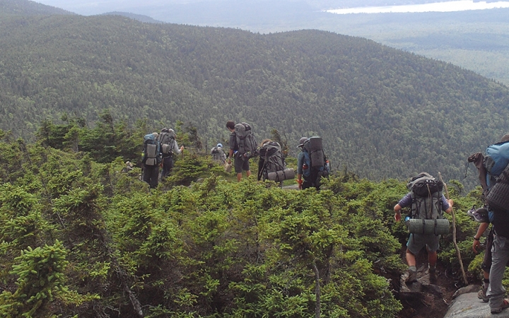 backpacking expedition for young adults